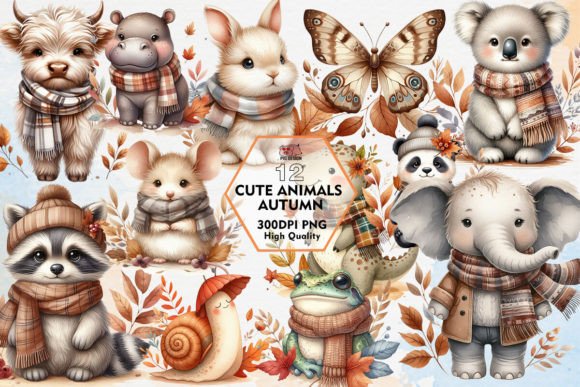 Adorable Autumn Wildlife: A Design Asset Collection