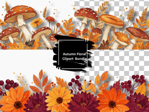 Autumn Floral Borders: Beautiful PNGs & Canva Templates
