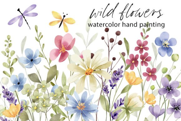 Bright Watercolor Florals: A Complete Design Toolkit