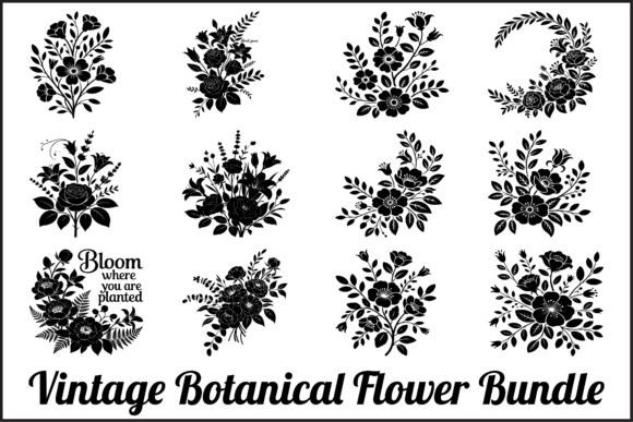 Elegant Hand-Drawn Floral Designs for Every Creative Project