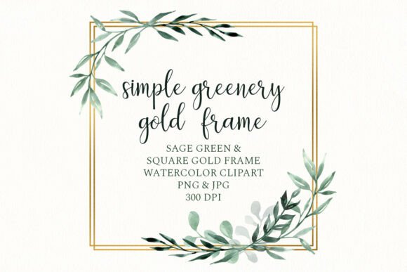 Leaves Gold Frame: A Botanical Square Border for Elegant Projects