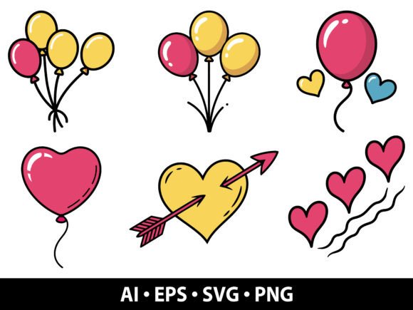 Love is in the Air: Designing with the Valentine Balloons SVG Bundle