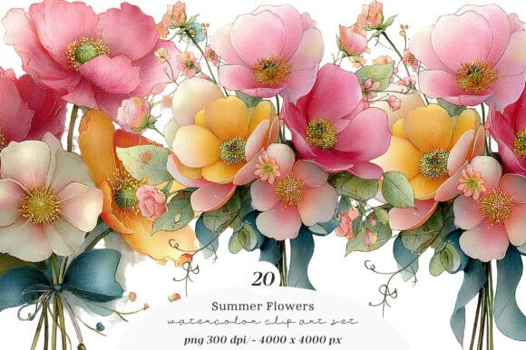 Summer Flowers Clipart: Blooming Creativity for Every Project