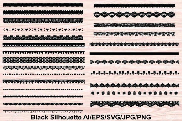 Timeless Elegance: The Classic Lace Borders Silhouettes Bundle