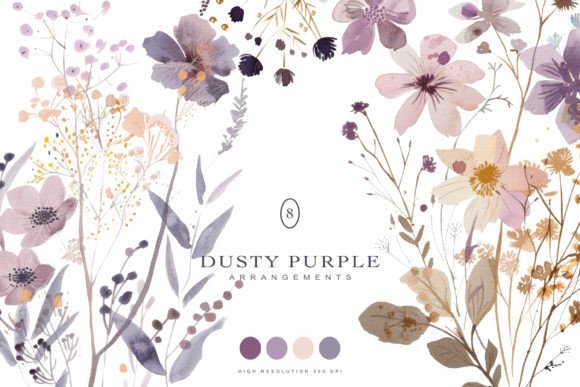 Wild Flowers - Floral Clipart - Meadow F: A Designer's Watercolor Toolkit